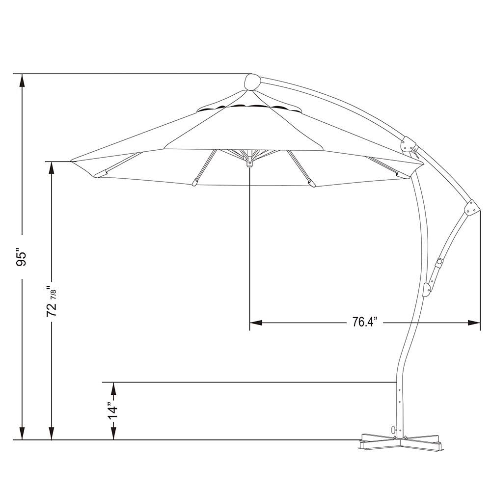 Antique Beige Cantilever Umbrella F794581