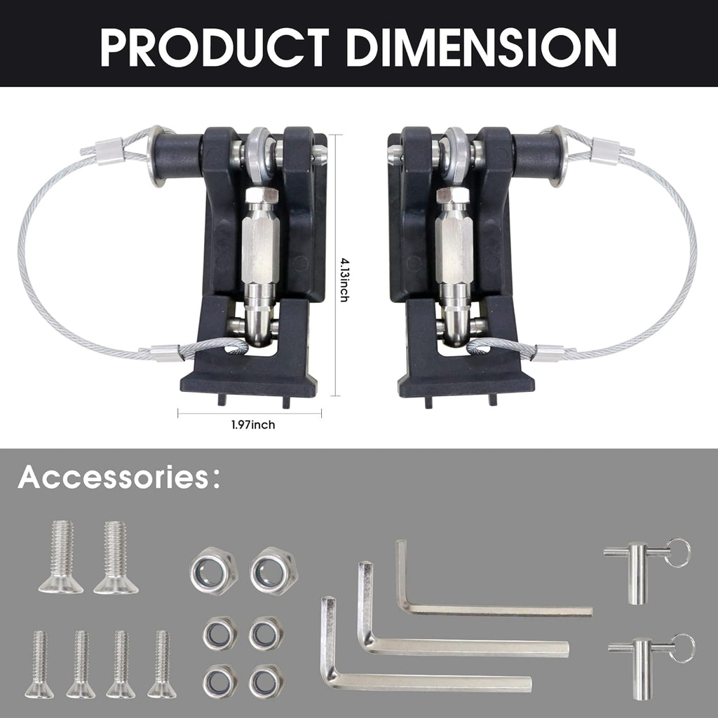 Hood Latches, Locking Hood Latch Kit, 1 Pair Pack of 2 B618