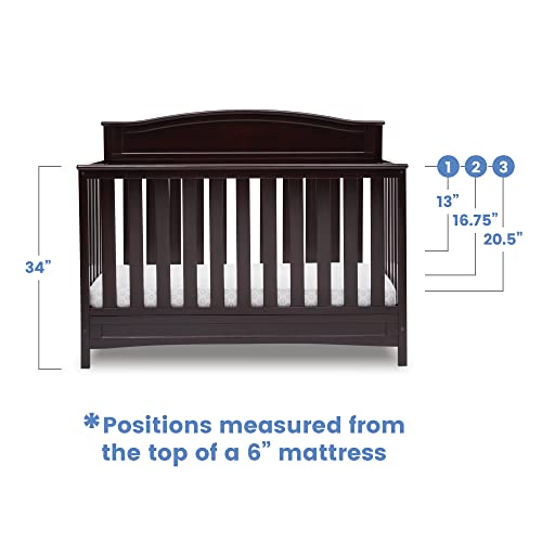 White 4-in-1 Convertible Baby Crib T9913