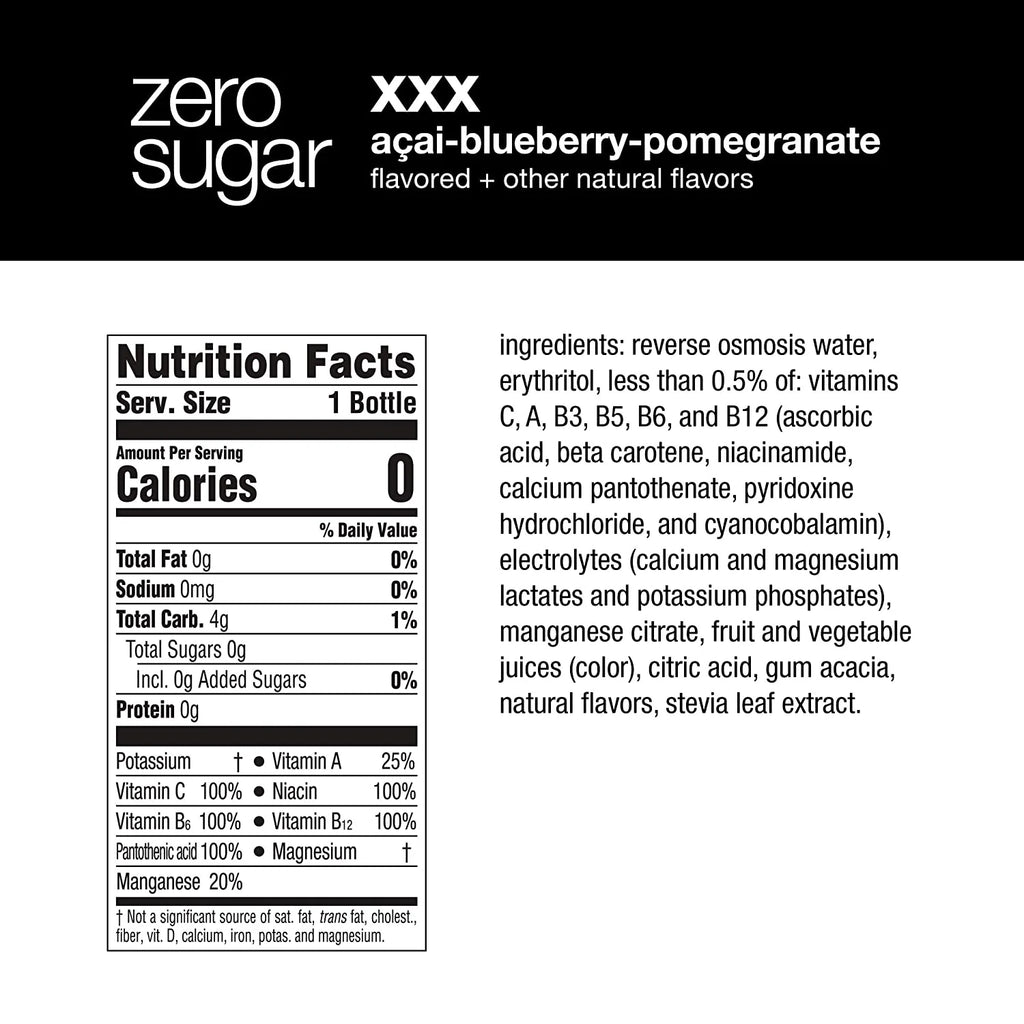 3 Flavor Variety Pack Nutrient Enhanced Flavored Water, 20 Fl Oz Bottles (Pack of 12) Z240