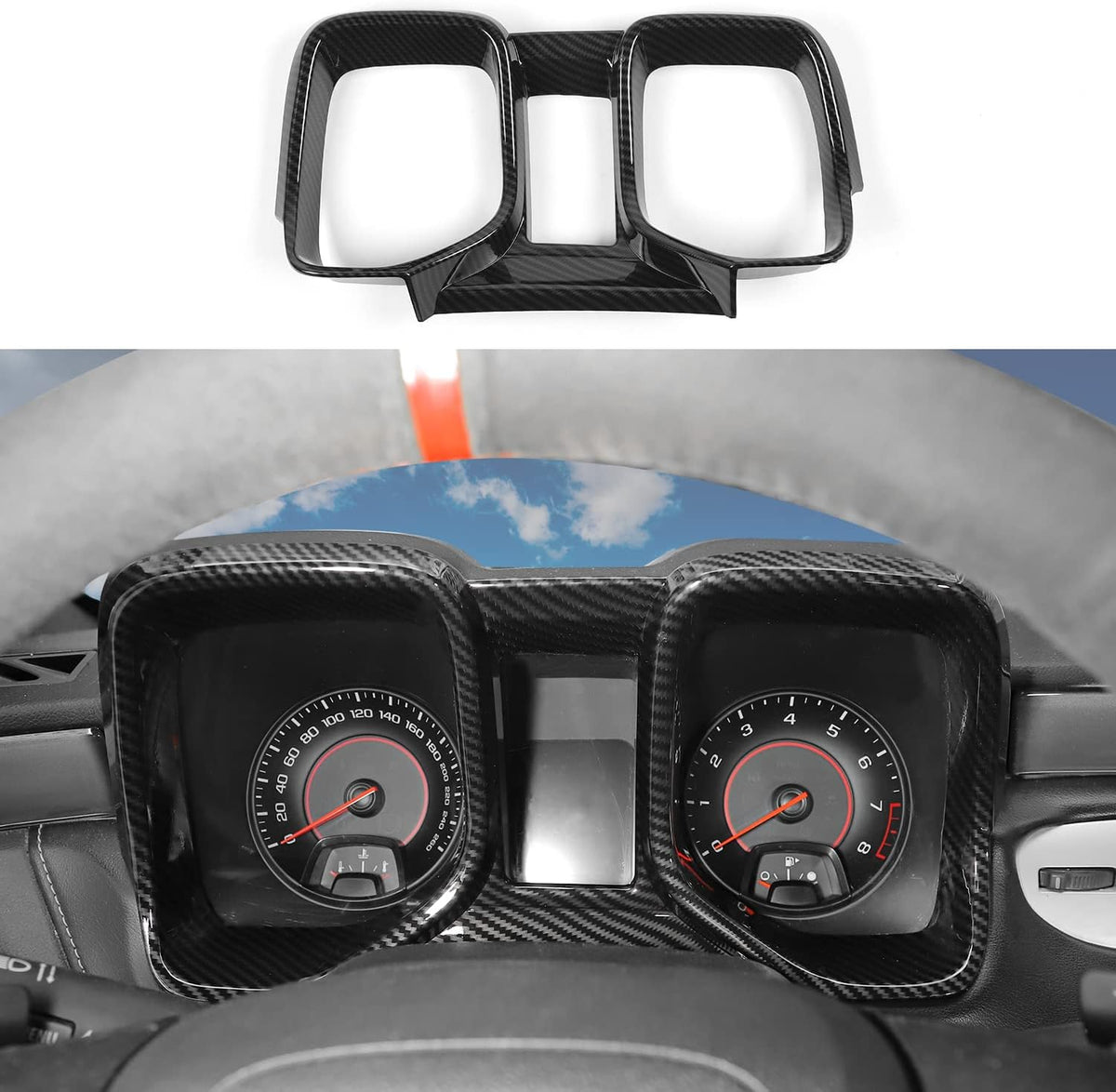 Red Dashboard Cover Panel Trim Decoration Pack of 2 H64798