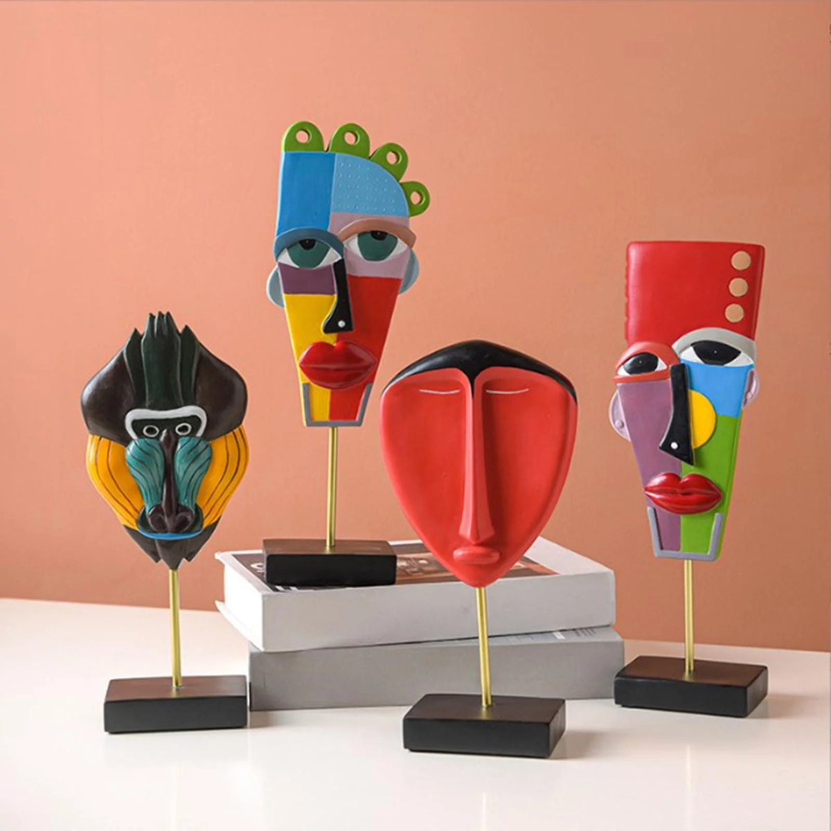 Modern Abstract Human Face Statue A63718
