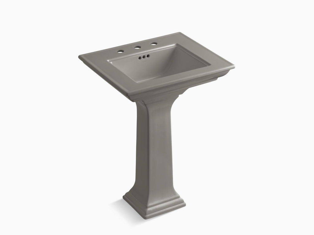 24 In. Pedestal Bathroom Sink with 8 In. Widespread Faucet Holes J2805