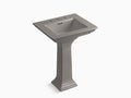 24 In. Pedestal Bathroom Sink with 8 In. Widespread Faucet Holes J2805