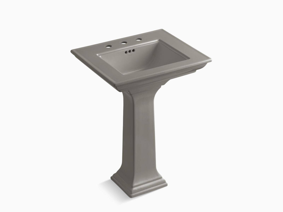 24 In. Pedestal Bathroom Sink with 8 In. Widespread Faucet Holes J2805