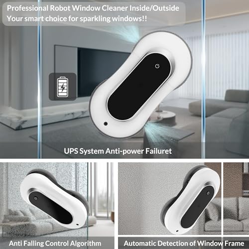 Window Cleaning Robot with Dual Water Spray, 3000Pa Suction Power P5935