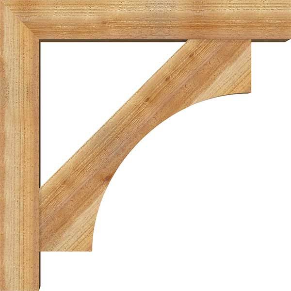 6x22W x 30x22D x 30x22H Rough Sawn Bracket with Offset Brace, Western Red Cedar E303384