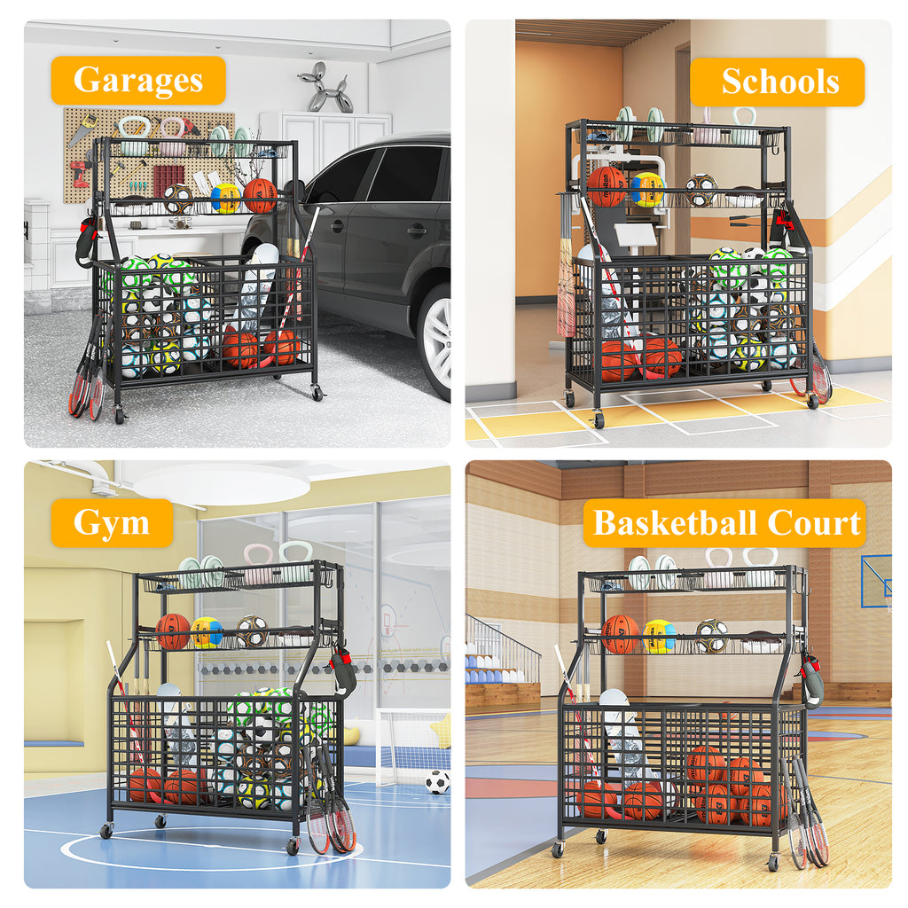 Black Rolling Storage Cart H2213