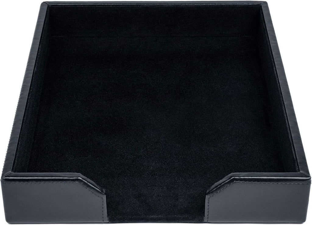 Black Bonded Leather Letter Tray K7448