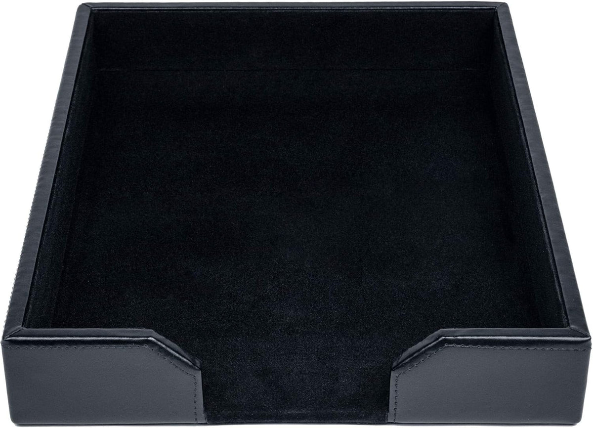 Black Bonded Leather Letter Tray K7448