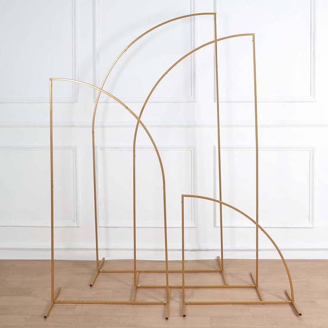 Gold Metal Half Moon Arch Backdrop Stand Set Of 4 E9761