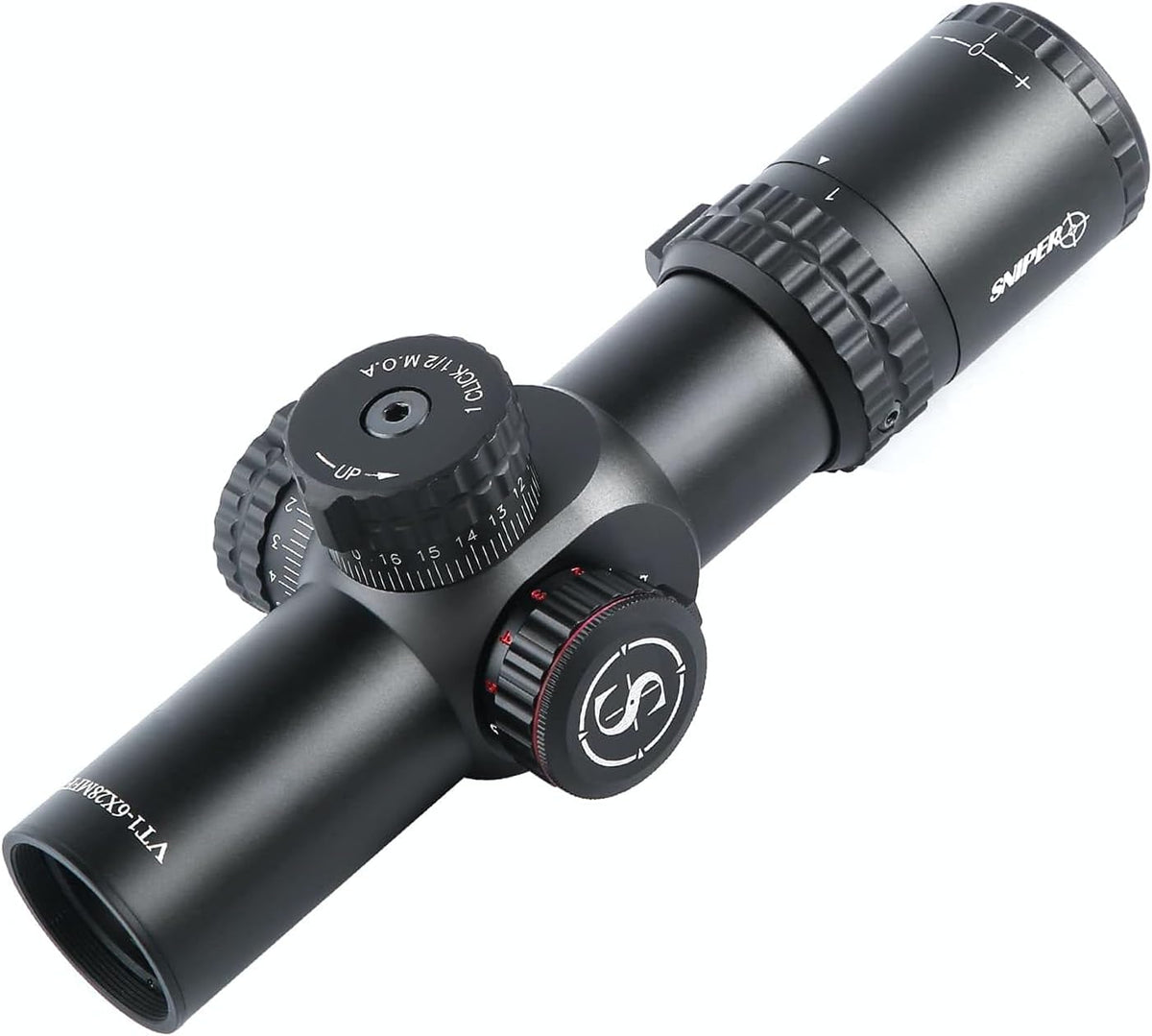 1-6X28 FFP CQB Scope with Red/Green Illuminated Reticle J521