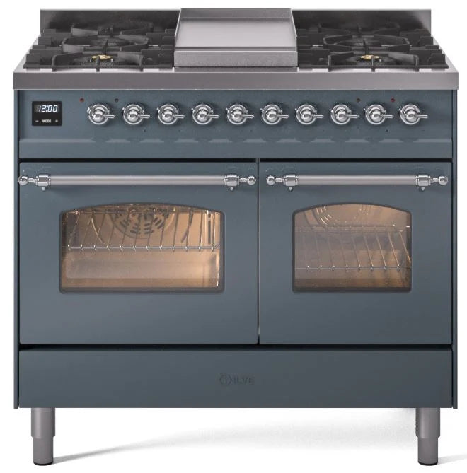 Blue Grey Dual Fuel Propane Gas Range Y3673
