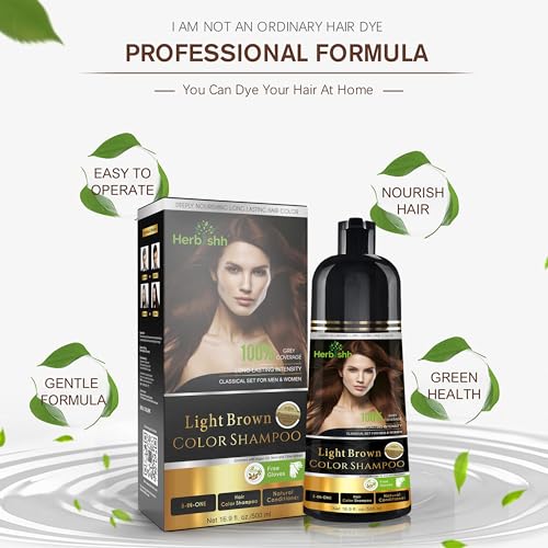 Dark Brown 500 Ml Hair Color Shampoo W1460