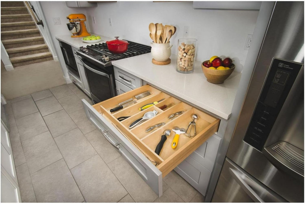 Natural Maple Wood Knife Block Drawer Insert Organizer X26157