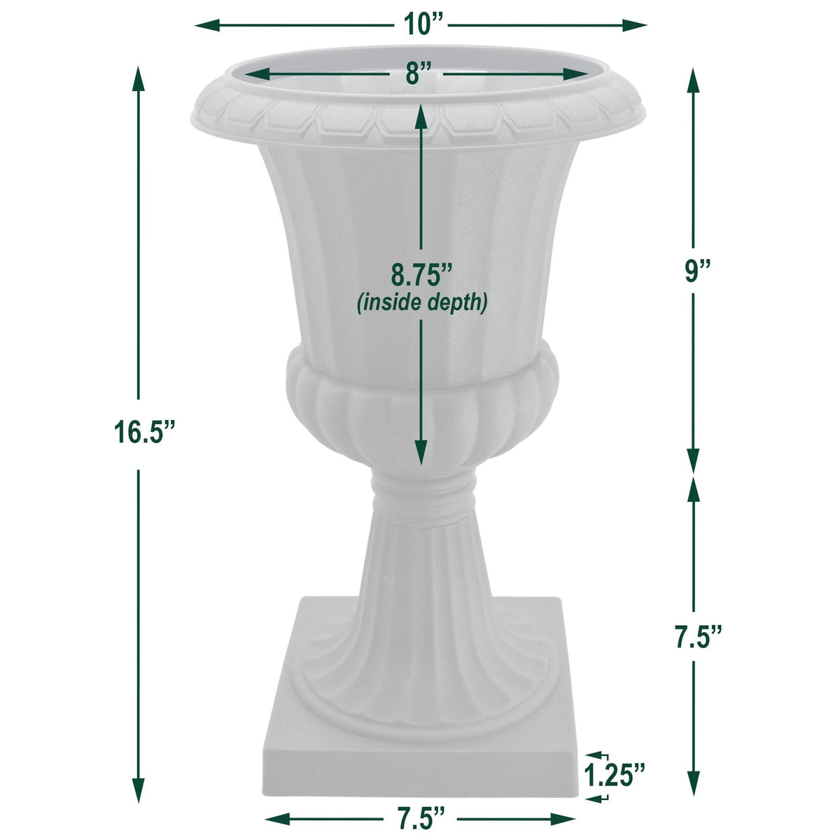 Black Plastic Urn Pack of 2 A9392