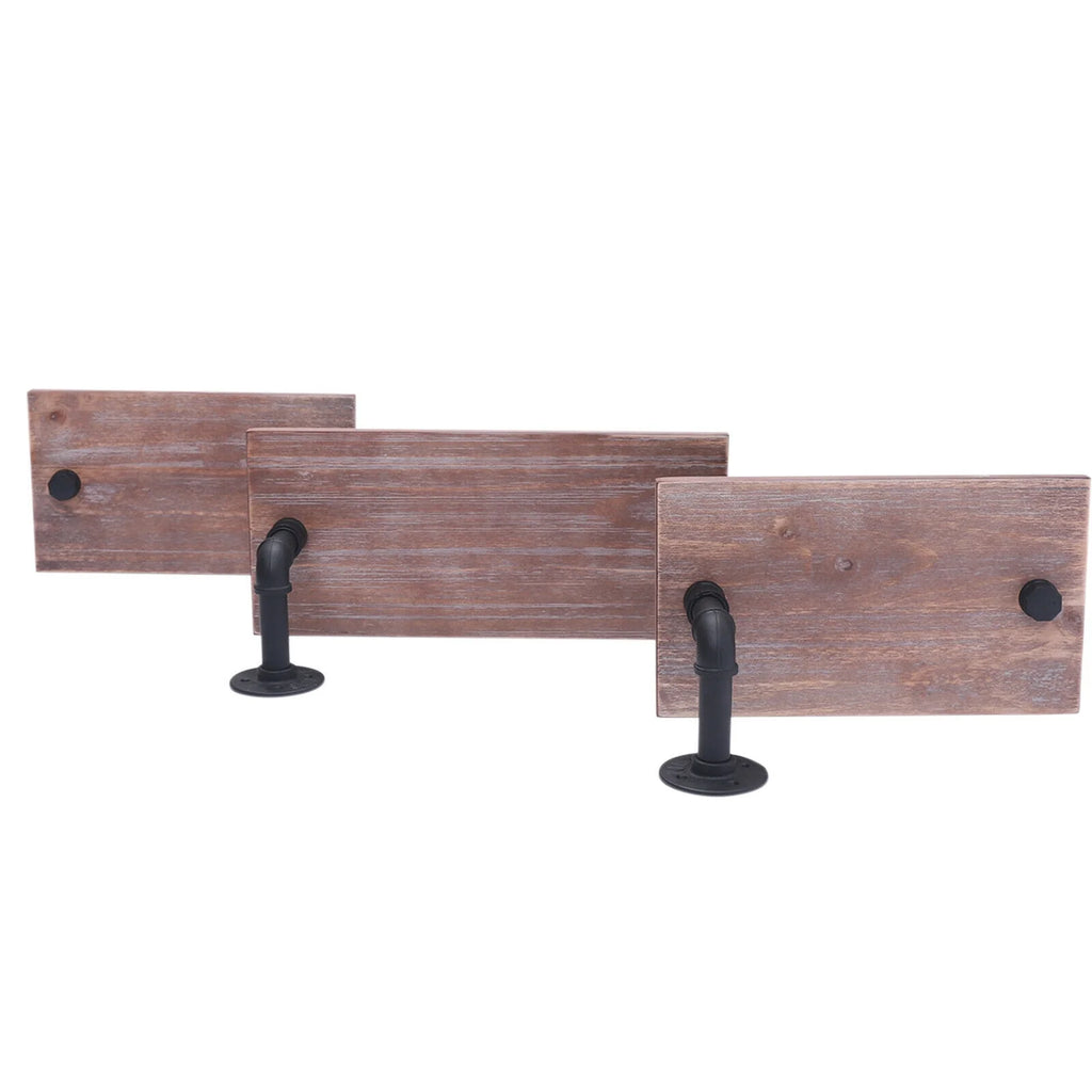 3-Tier Rustic Wooden Floating Shelf S437869