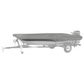 Grey Boat Cover for Aluminum Jon Boats with Outboard O696392