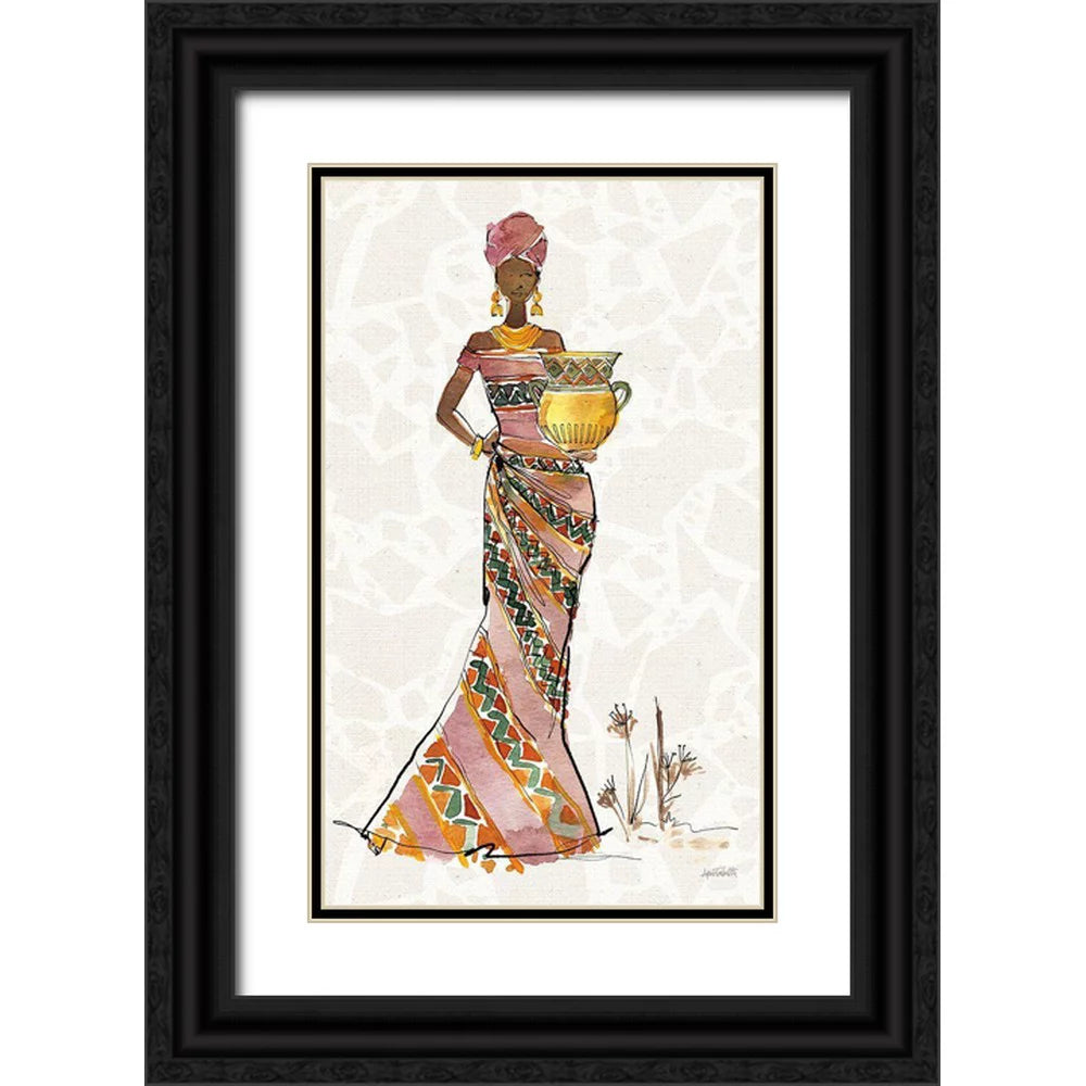 Black Ornate Wood Framed 10x14 Art Print R7957