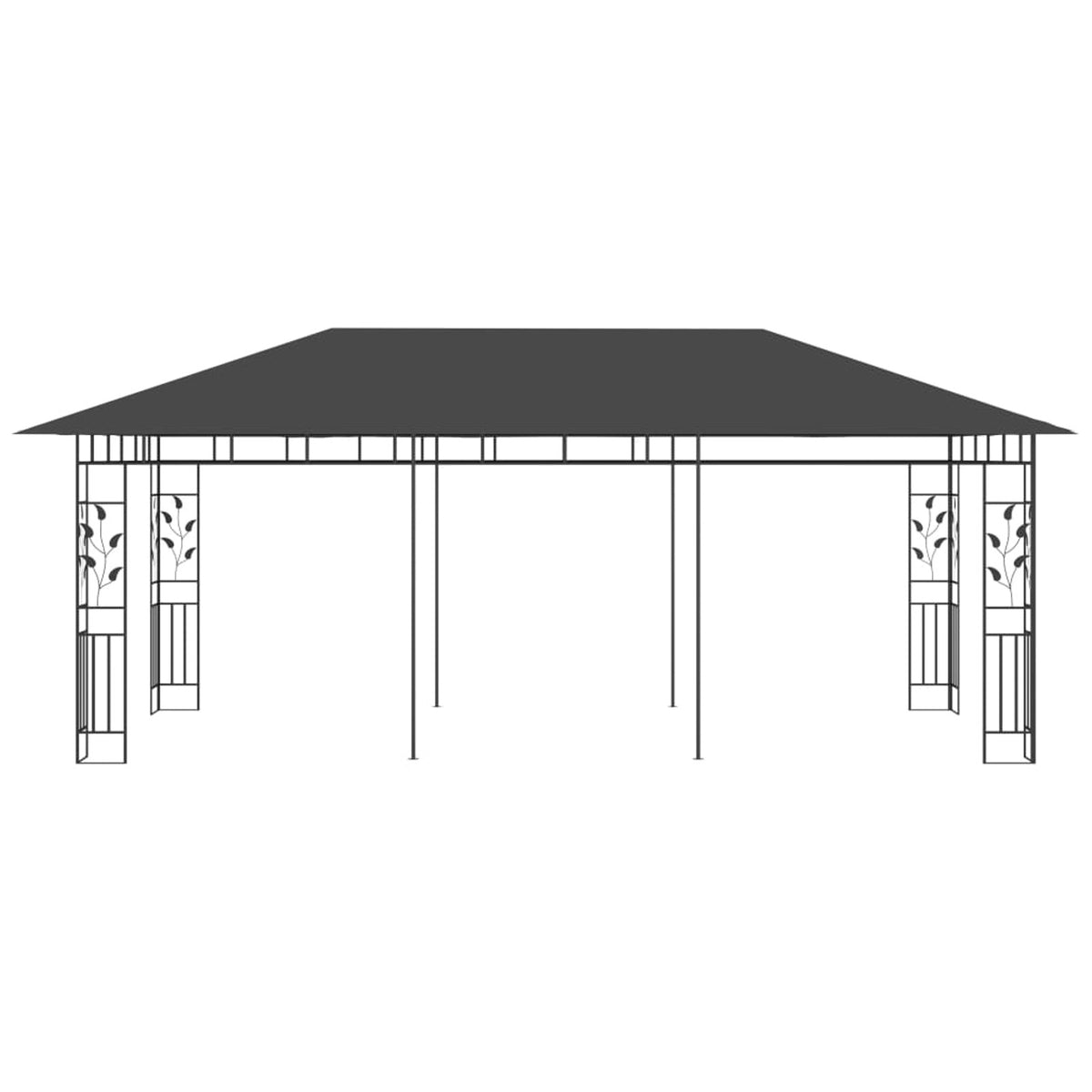 Anthracite Gazebo with Mosquito Net D28621