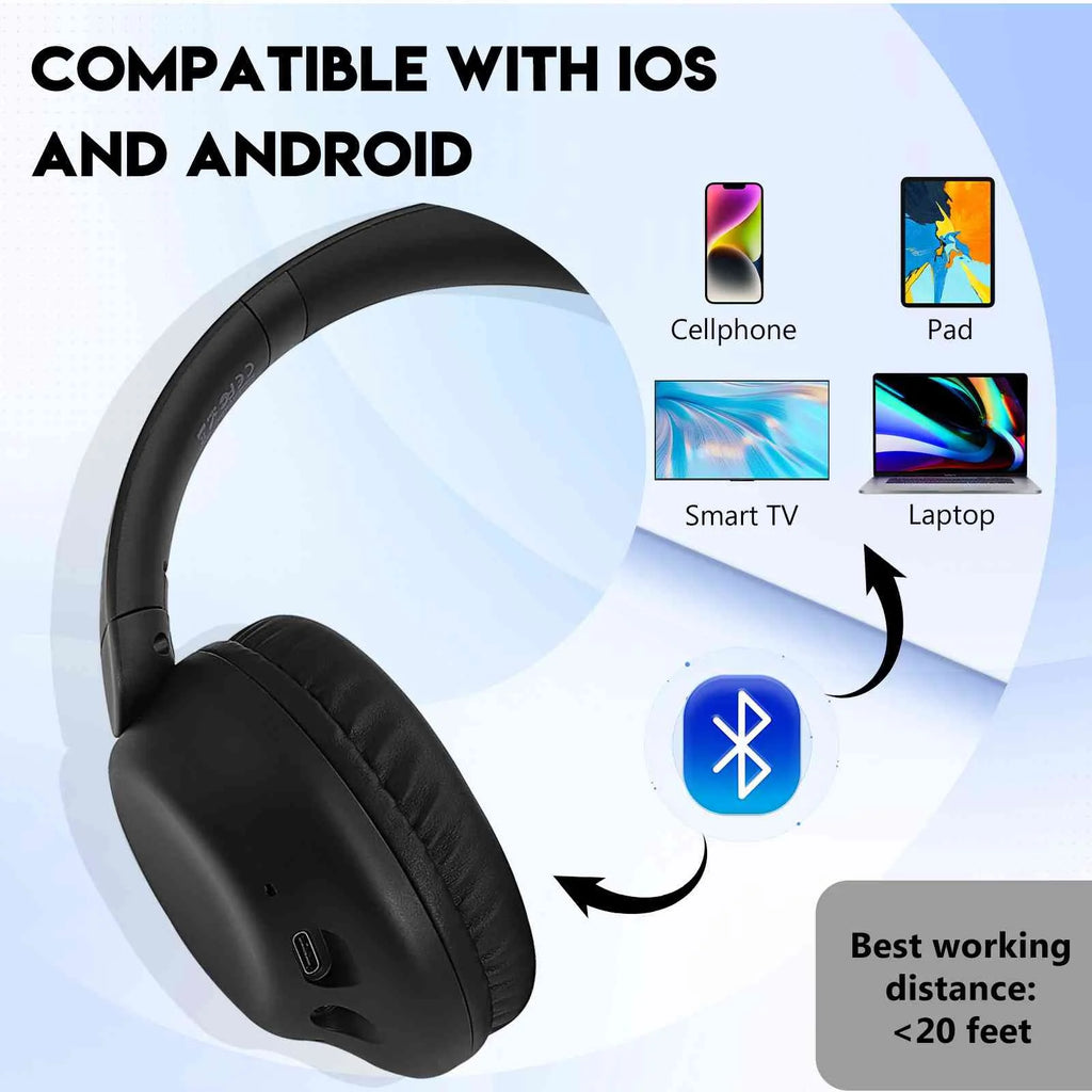 Wireless Bluetooth Over The Ear Headphones with Mic F370