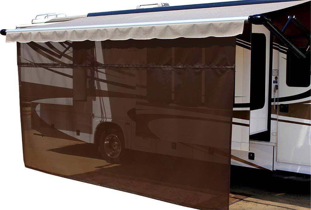 Solar Mesh Sunscreen for 12V Electric RV Awning - 13' x 6' - Grey B92624