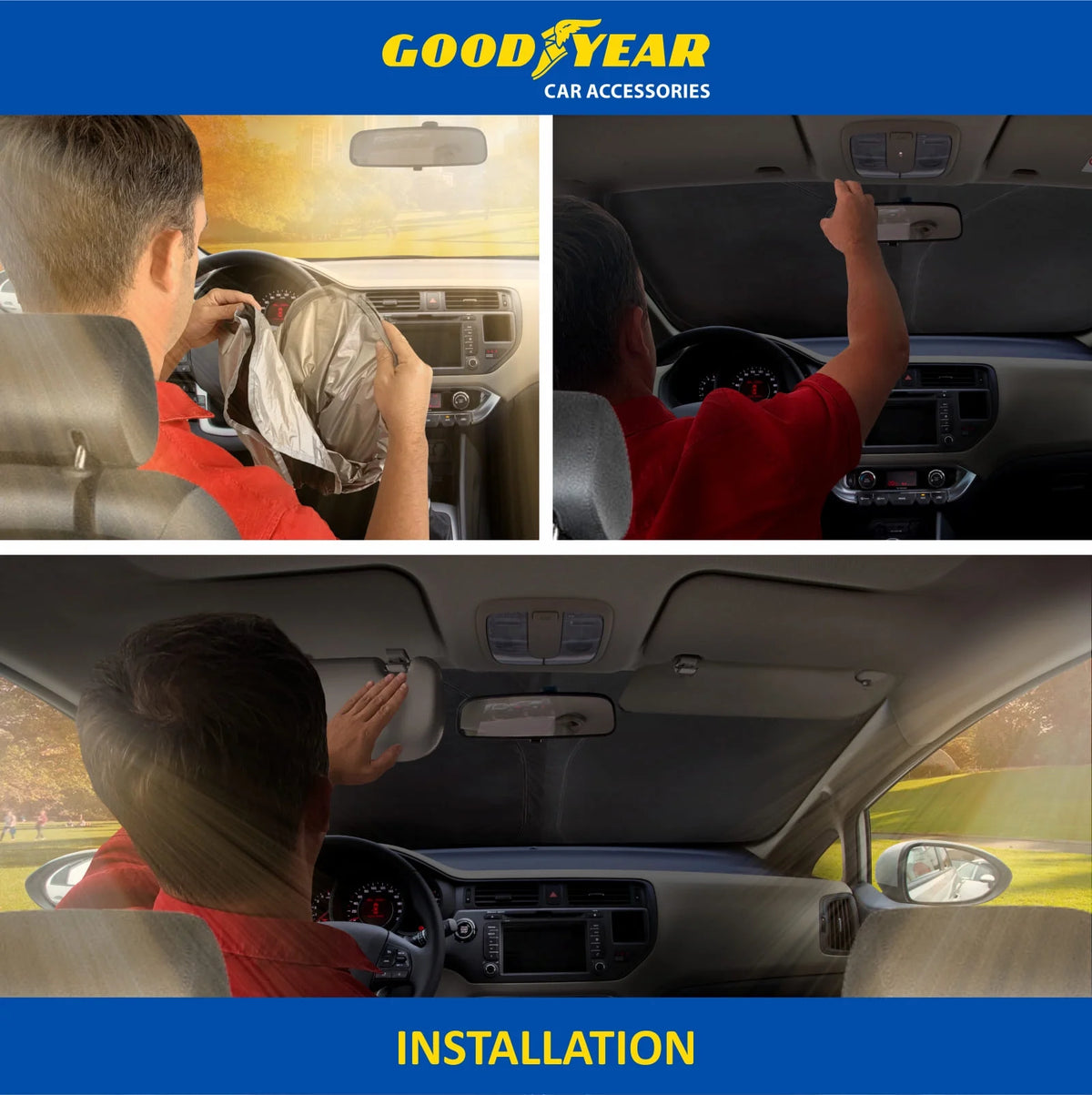 Foldable Windshield Sun Shade for Front Window T2351