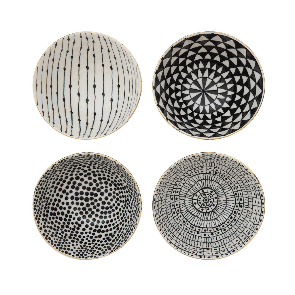White & Black Bowls (Set of 4) Y1644