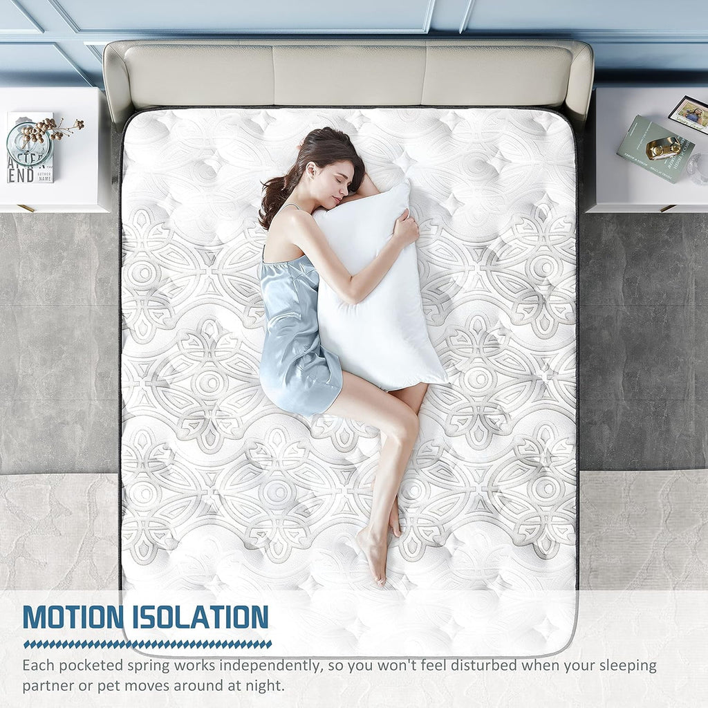 Queen Size Memory Foam Innerspring Hybrid Mattress H847