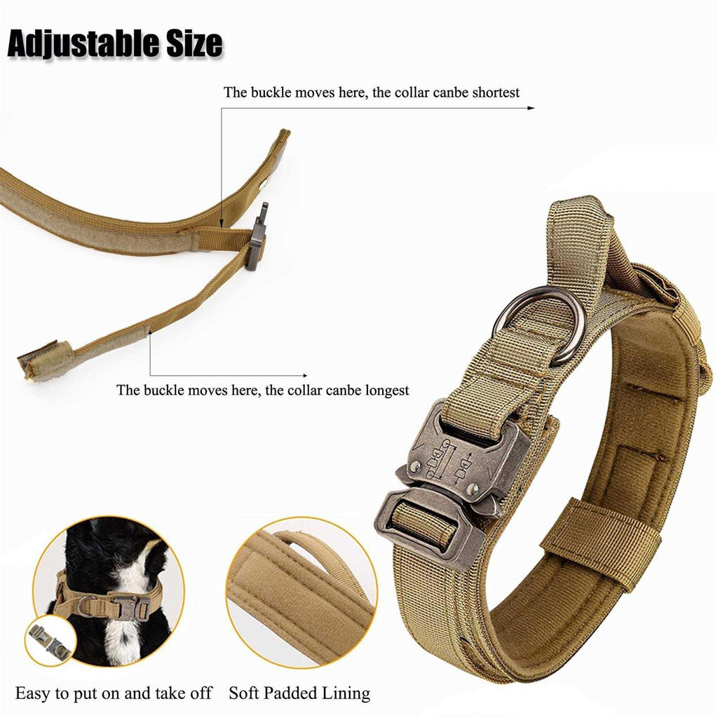 Adjustable Nylon Tactical Dog Collar with Control Handle V24804