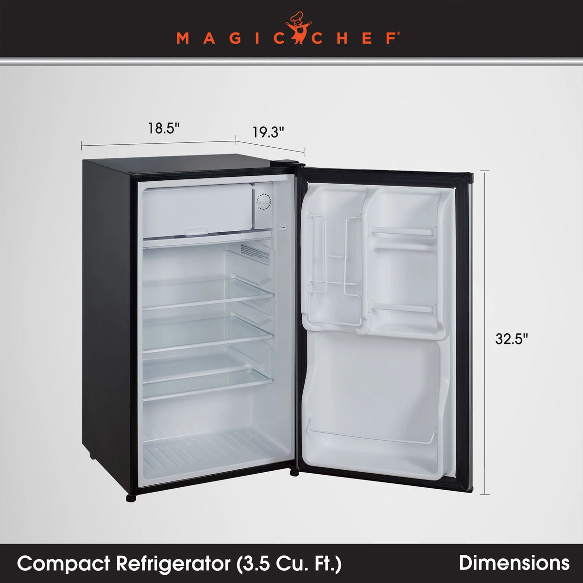 18.5 inch 3.5 Cu. ft. Compact Refrigerator Single Door W78555