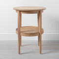 Wood & Cane Round Accent Table H377