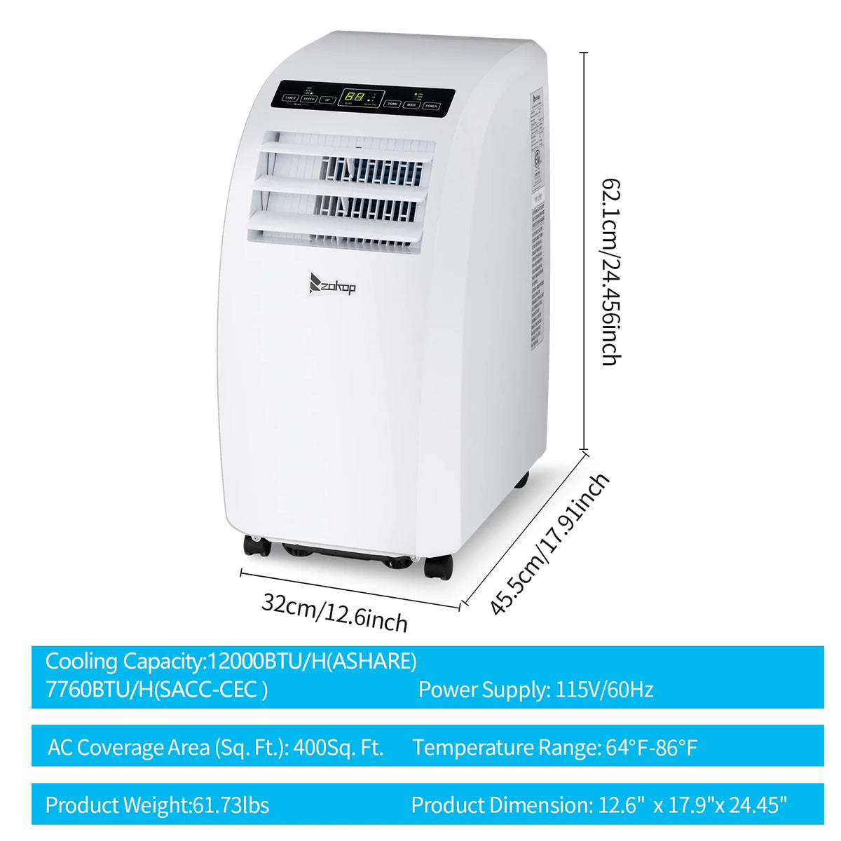 White Portable Air Conditioner G525