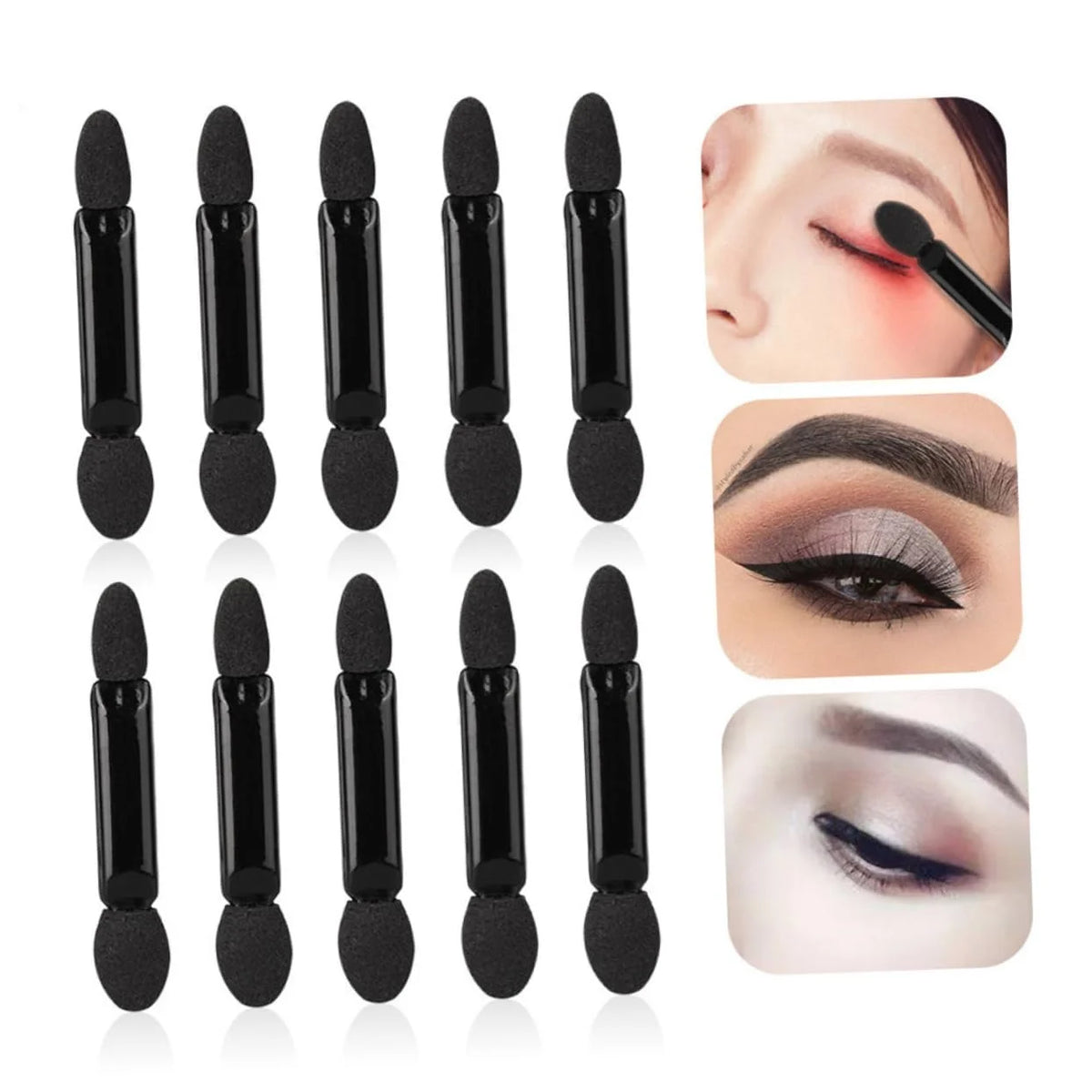 200 Pcs Black Double Head Eyeshadow Brush Set V5048