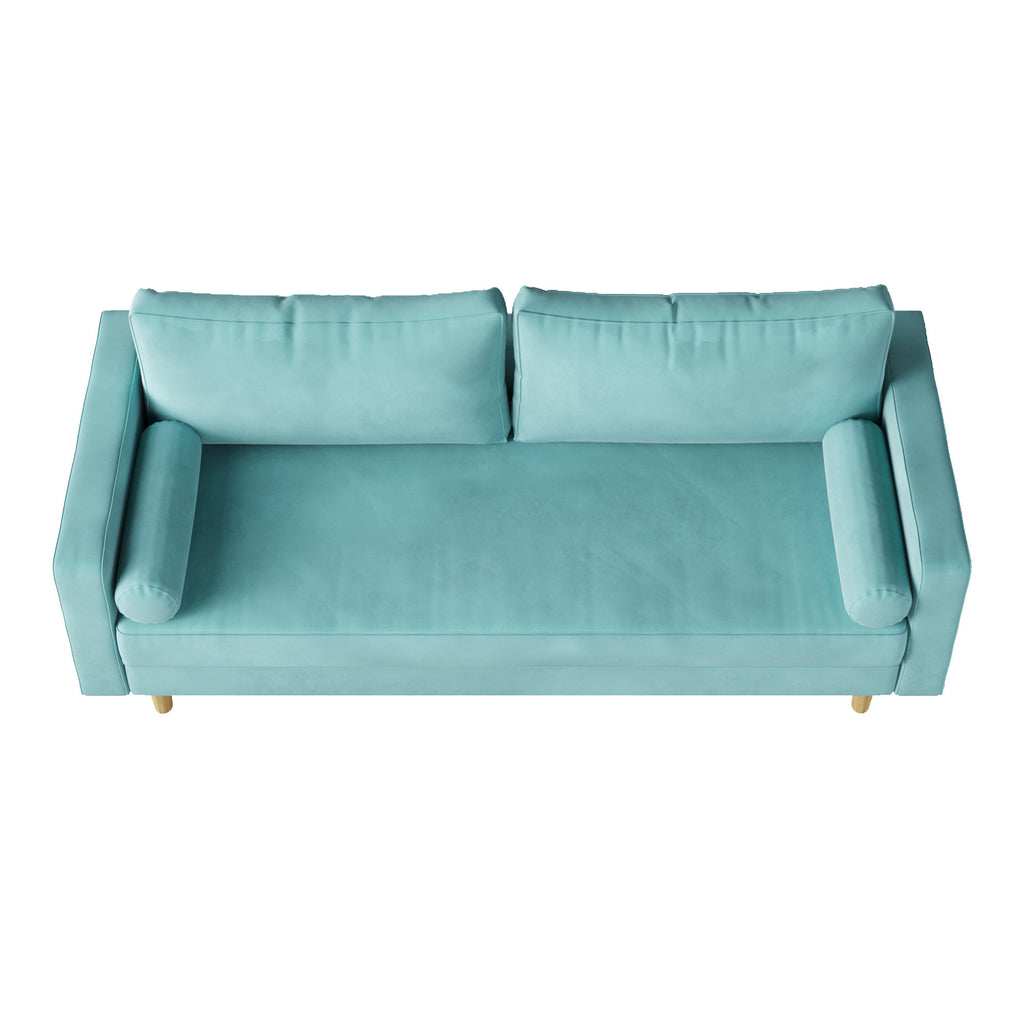 Modern Green Velvet Double Seat Sofa Z6501