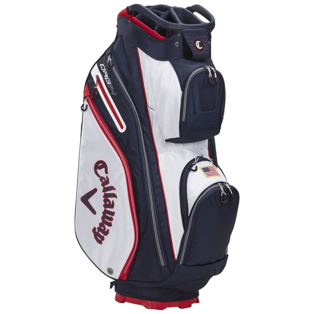 Golf Cart Bag White Navy Flag F256