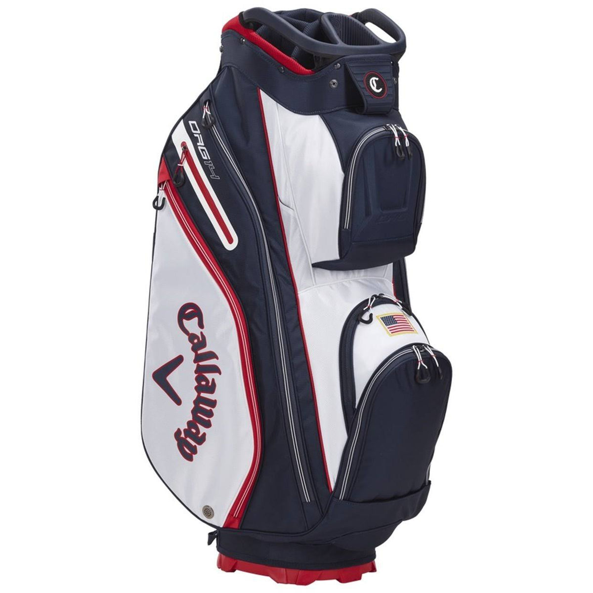 Golf Cart Bag White Navy Flag F256