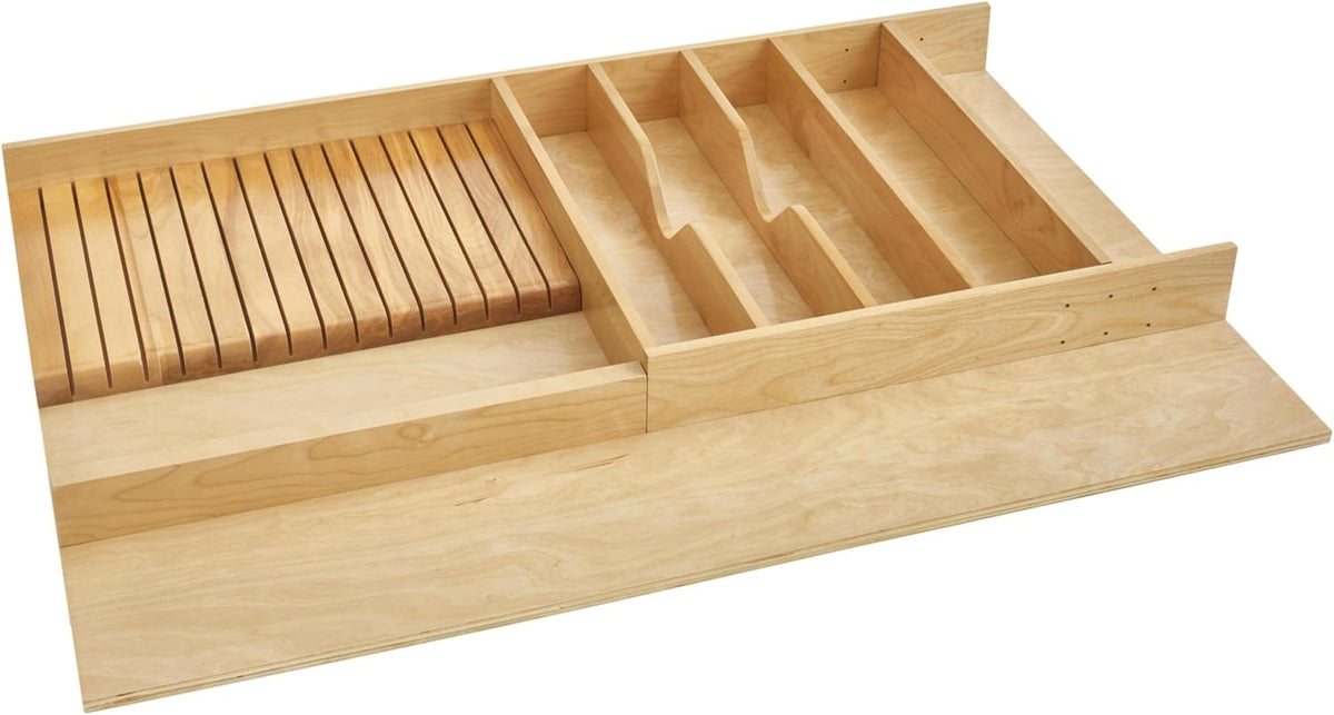 Natural Maple Wood Knife Block Drawer Insert Organizer X26157