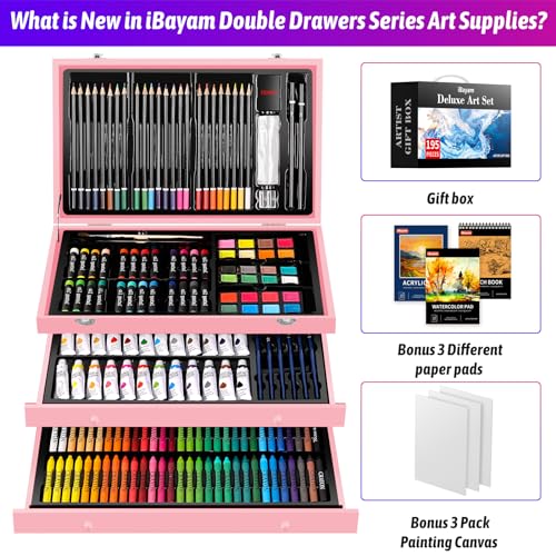 195 Pack Art Set Drawing Kit W257140