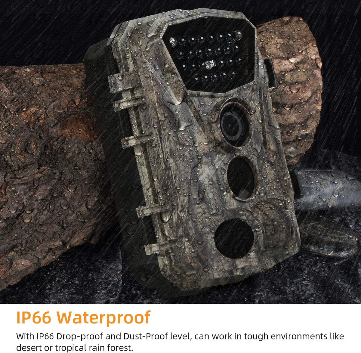 2 Pack 18MP 1080P Game Hunting Scouting Camera with 3 Infrared Sensors Motion Activated Night Vision 2.4" LCD M497