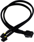 16 AWG PCI-e 8 Pin Female to Dual 8(6+2) Pin Male Sleeved Splitter Power Extension Cable 20 inches (4 Pack) J573