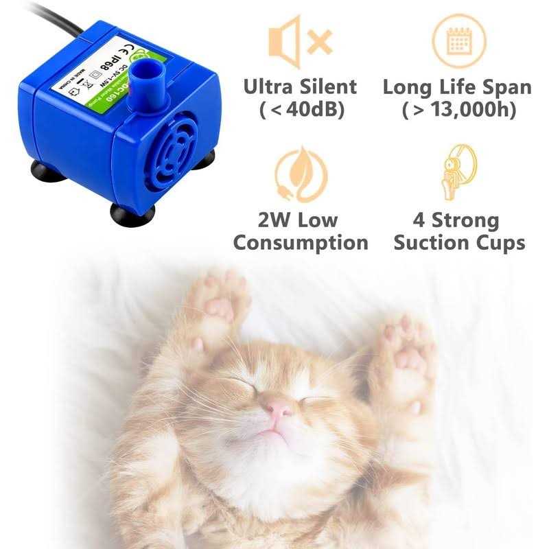 84oz/2.5L Automatic Cat Water Fountain with 3 Replacement Filters X127