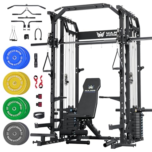 Smith Machines Squat Rack with Cable Crossover Machine Q57323
