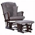 Espresso and Grey Glider and Ottoman J95910