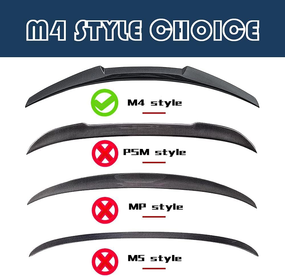 Rear Spoilers Wings Carbon Fiber Style (Black) L75613