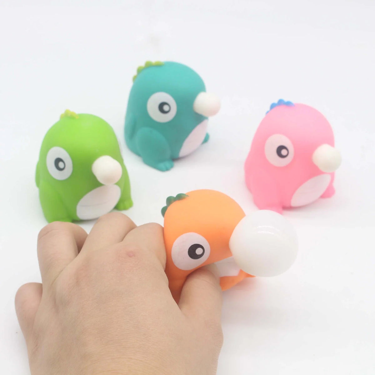 Dinosaur Squeeze Toy Blowing Balloon Soft TPR Stress Relief Toy P79522