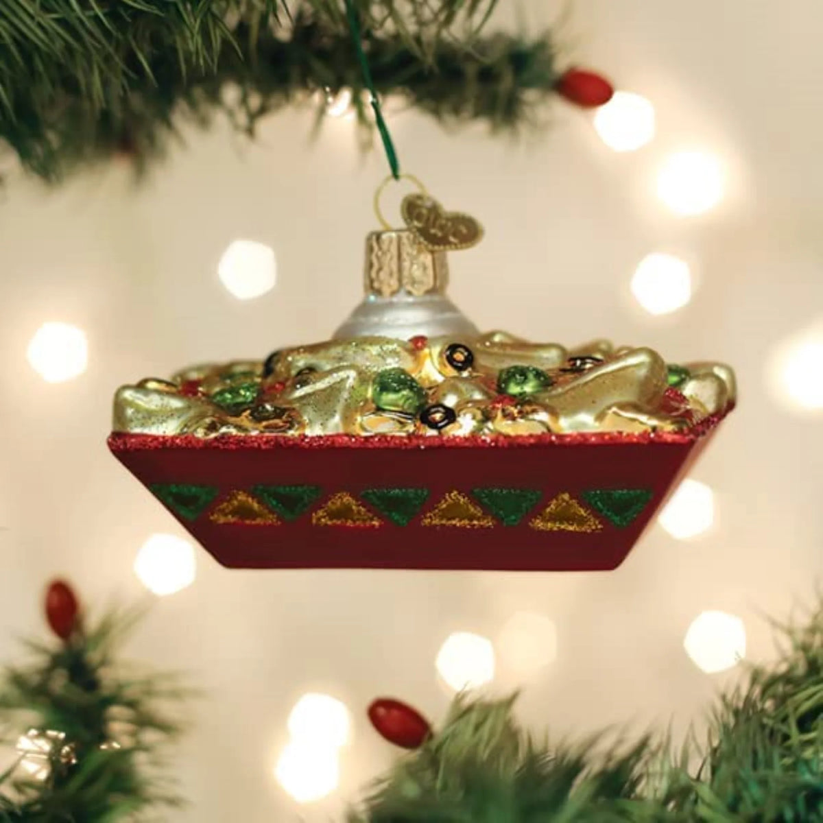 Glass Blown Tree Ornament M34155