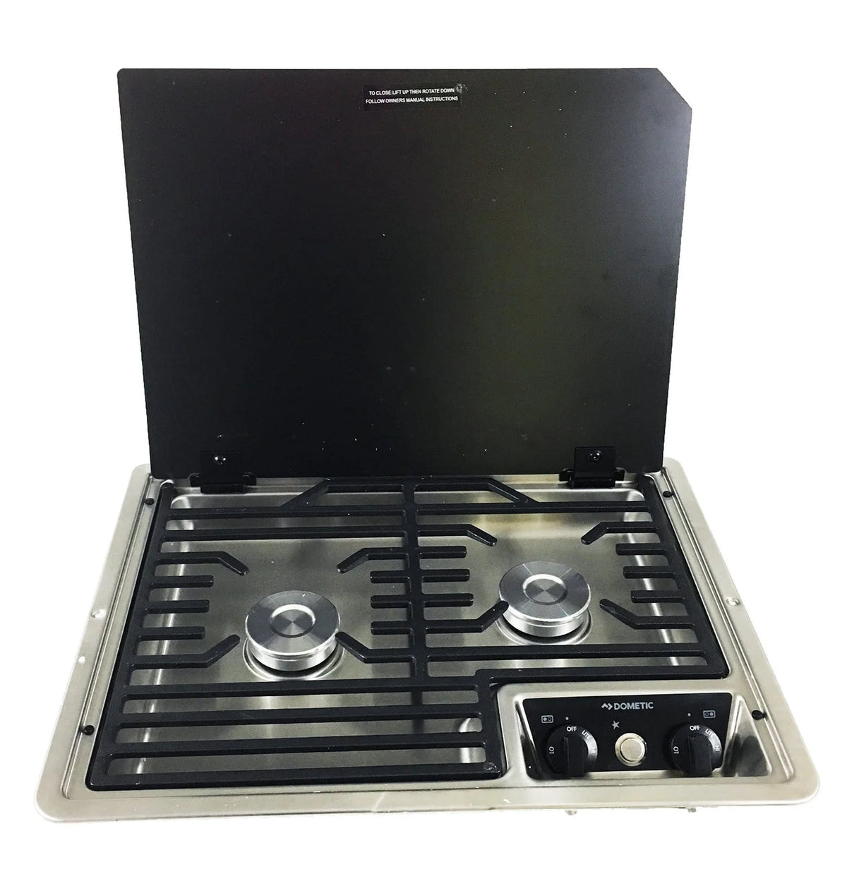2-Burner Propane Cooktop With Glass Cover R34280
