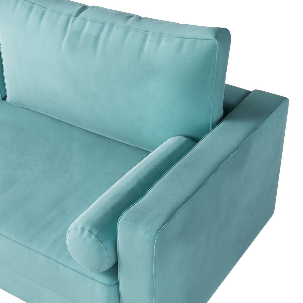 Modern Green Velvet Double Seat Sofa Z6501