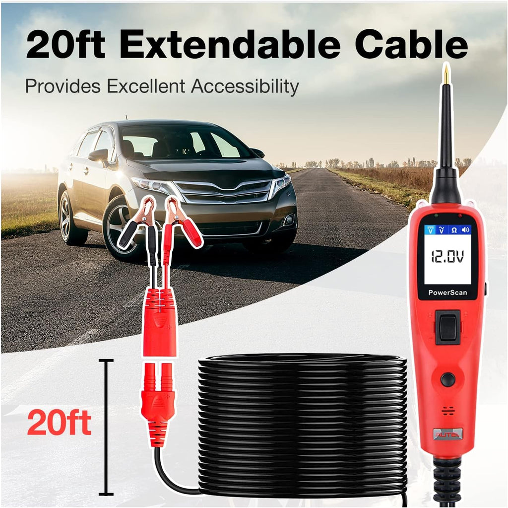 Circuit Tester with 20ft Cable, Built-In Circuit Breaker U43539